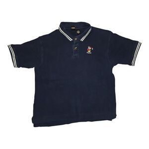 Vintage Mickey Unlimited By Jerry Leigh Polo Shirt Men's Medium Blue Embroidered